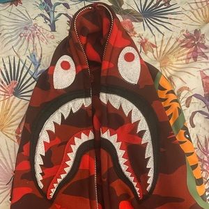Red bape hoodie
